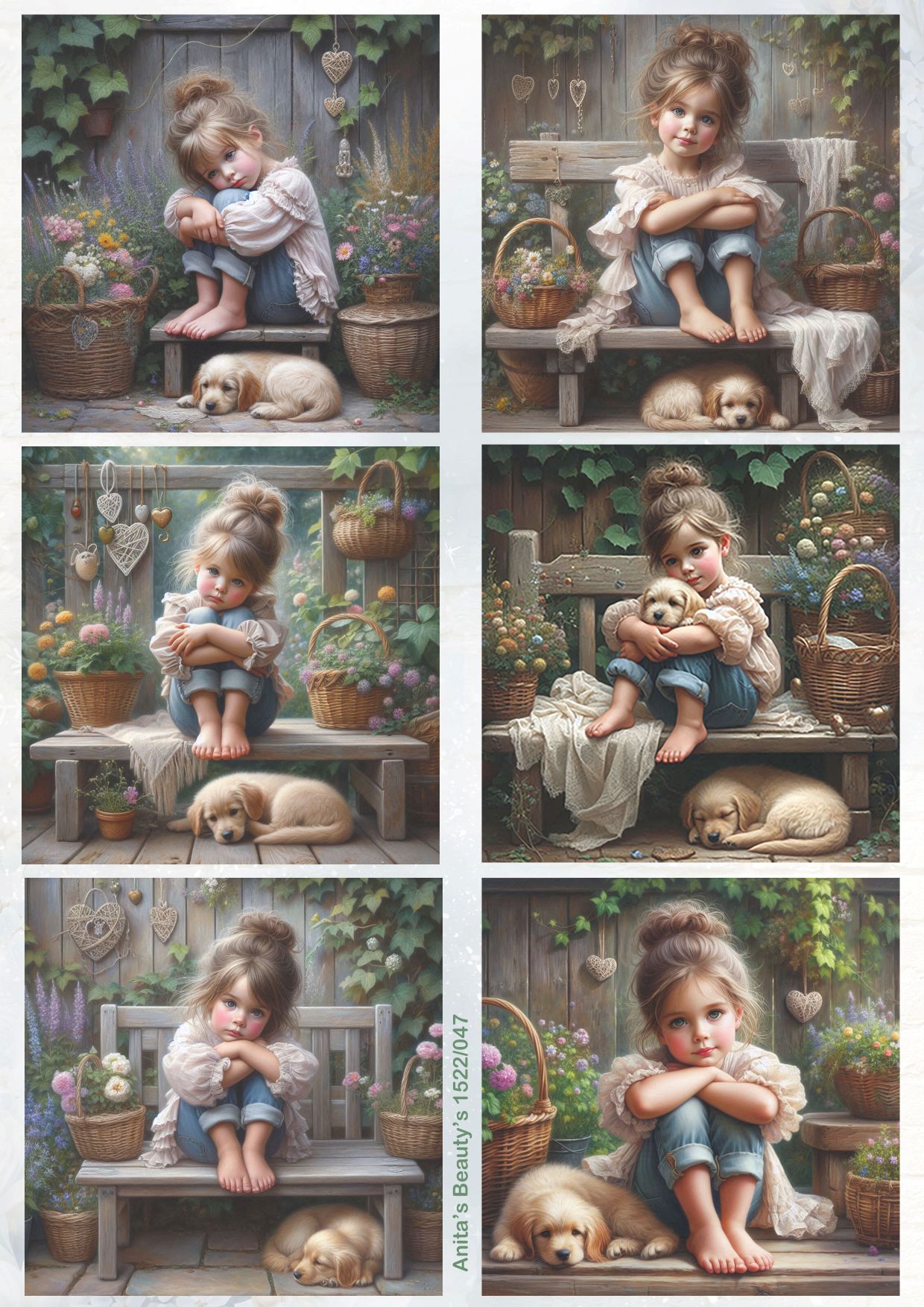 knipvellen/anitas knipvellen/47 meisje in tuin met puppy kl.jpg